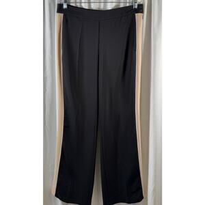 United Colors of Benetton Tuxedo Trousers, Black, White & Peach, Sz: 12, 75-04
